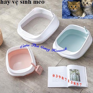 KHAY ĐỰNG CÁT VỆ SINH CHO CHÓ MÈO KÈM XẺNG