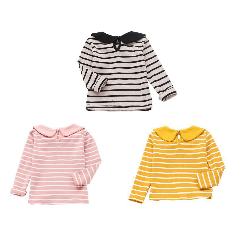 Áo sơ mi tay dài kiểu sọc cho bé