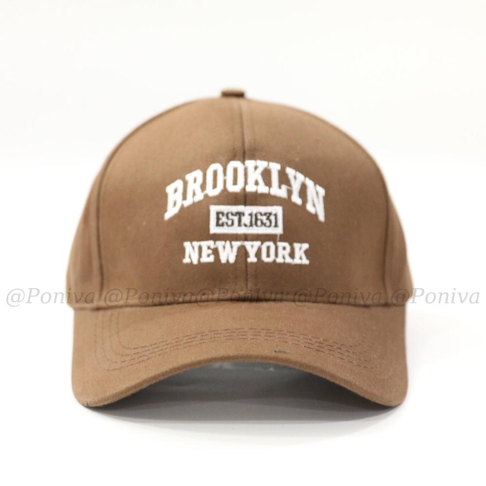 Mũ lưỡi trai ❤️ Nón kết thêu chữ BROOKLYN 1631 chất kaki cao cấp form unisex nam nữ phong cách Ulzzang PONIVA siêu hot