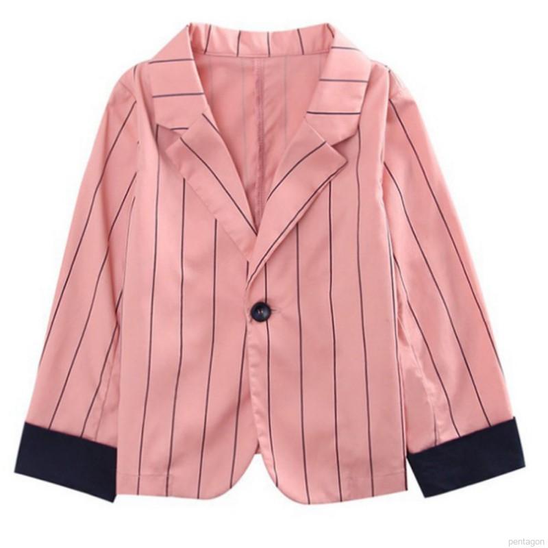 Áo Khoác Cardigan Kẻ Sọc Cổ Chữ V Cho Bé Gái