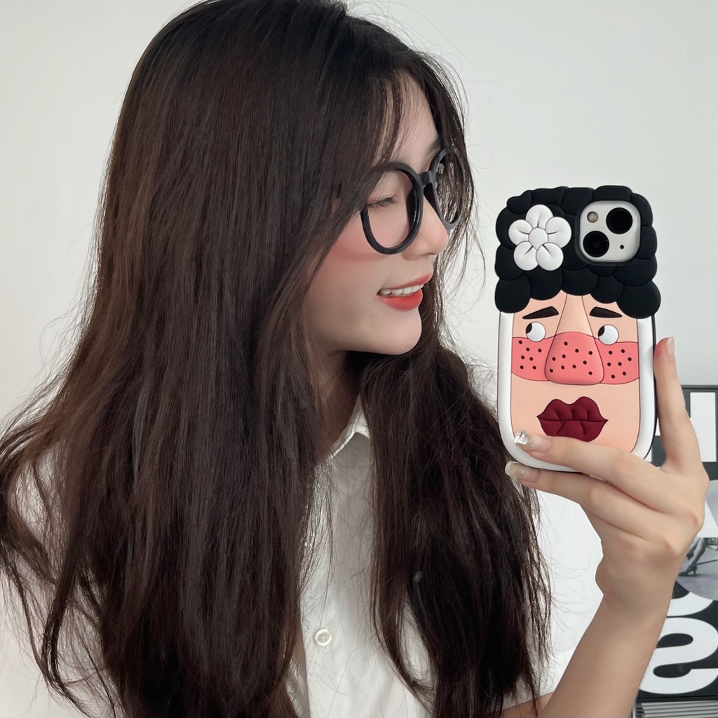 Ốp Điện Thoại tpu Họa Tiết Biểu Cảm Vui Nhộn Ba Chiều Cho iPhone 14 pro max case iPhone 14 case iPhone 13 pro max case iPhone 13 case iPhone 12 pro max case iPhone 12 case iPhone 11 pro max iPhone 11 case