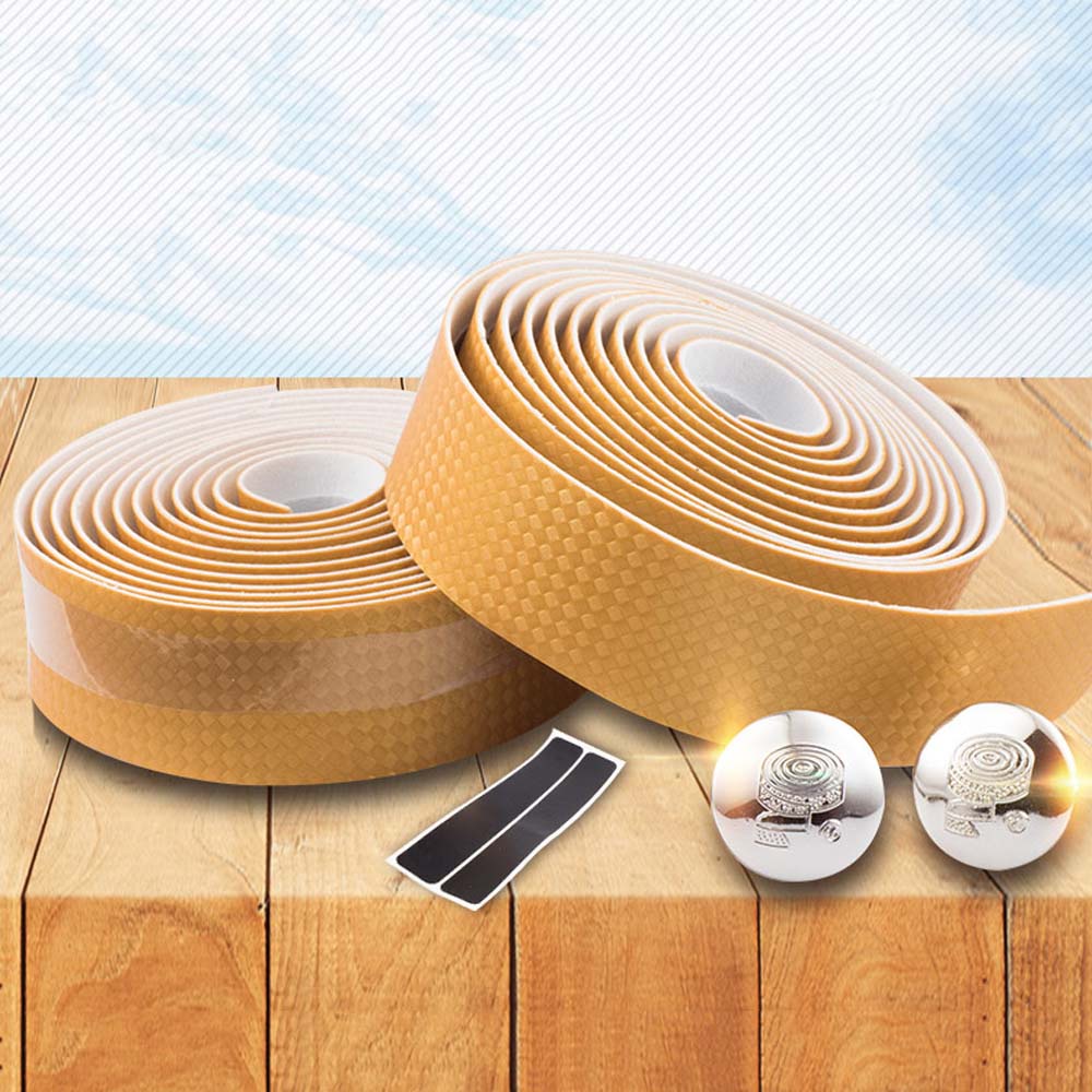 Set 2 băng quấn ghi đông xe đạp chống rung / trơn tuột tuỳ chọn nhiều màu kèm phụ kiện