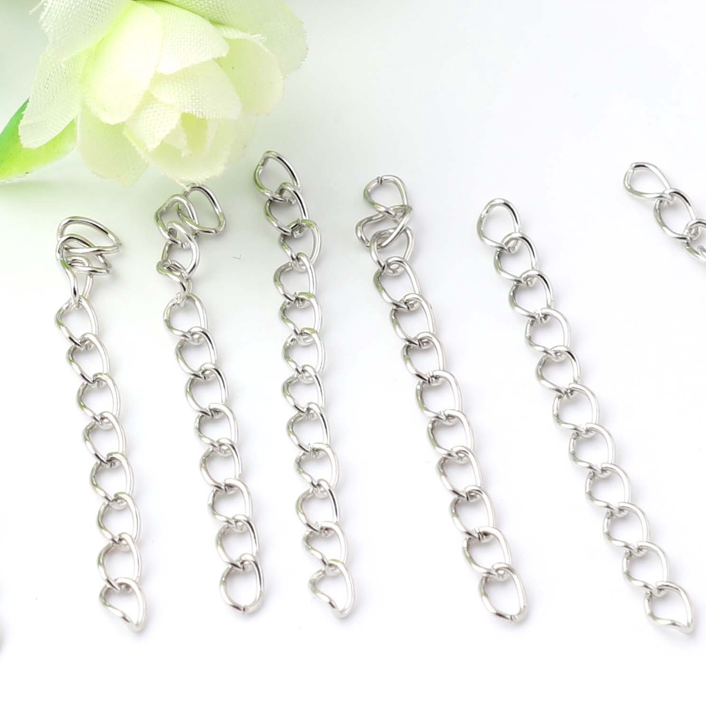 Set 50 chuỗi mở rộng bằng kim loại dùng làm trang sức DIY