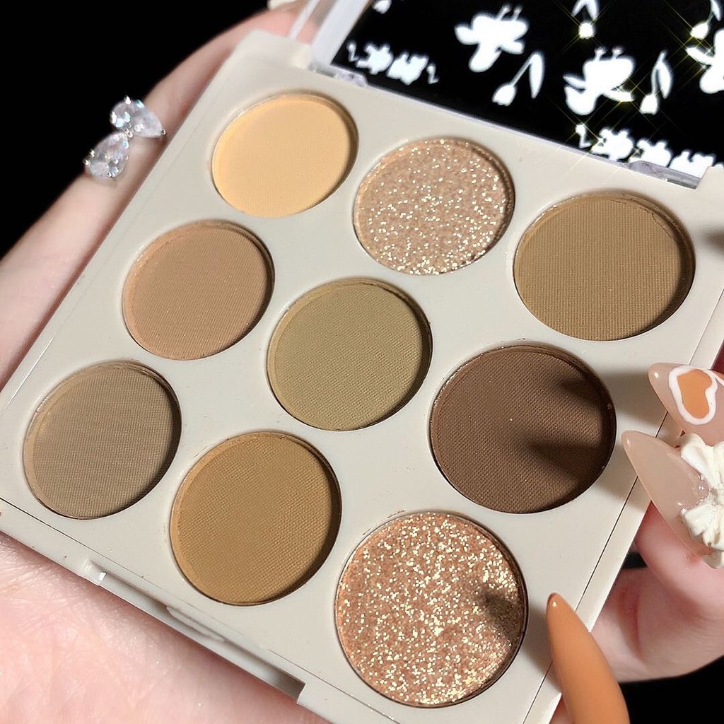 Bảng mắt Vịt trắng 9 màu MEALEA Eyeshadow Tray tone đất siêu hot trend MEAL02 | BigBuy360 - bigbuy360.vn
