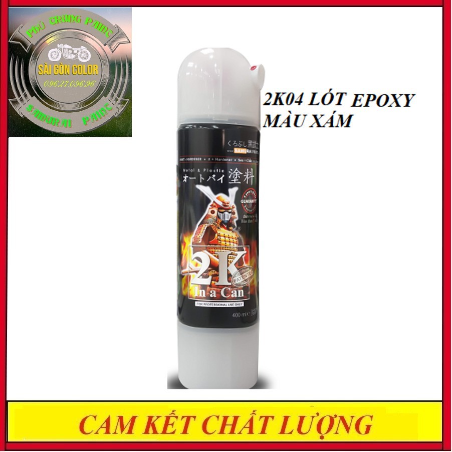 SƠN XỊT CAO CẤP 2 THÀNH PHẦN SAMURAI 2K04 LÓT EPOXY (MÀU XÁM)