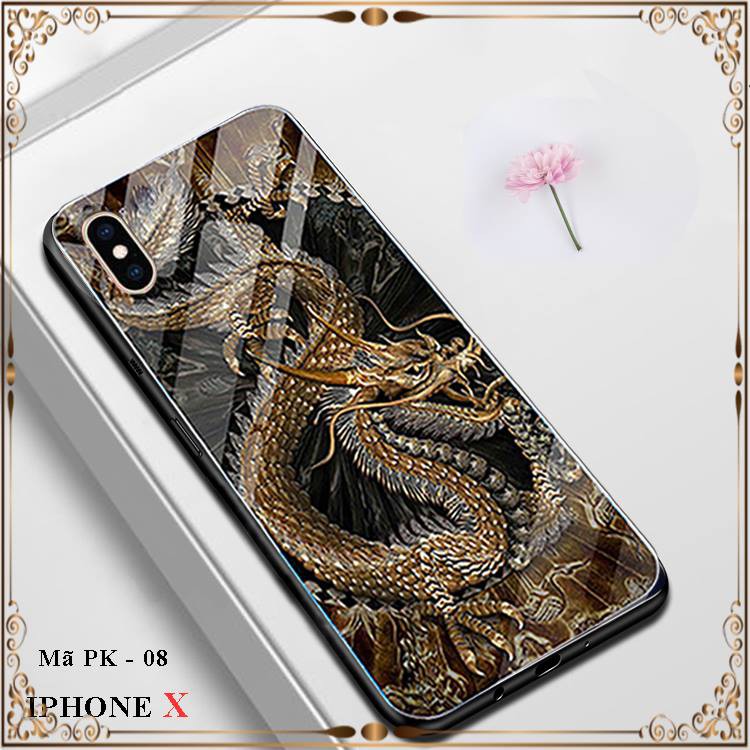 Ốp Iphone X - Ốp lưng kính cường lực Iphone X