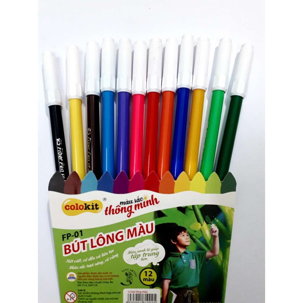 bút lông màu 12 màu 1 vỉ