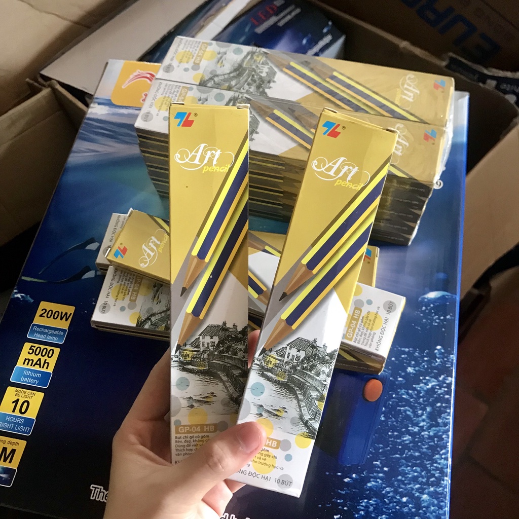 Hộp 10 Chiếc Bút Chì Gỗ Thiên Long Hàng Việt Nam