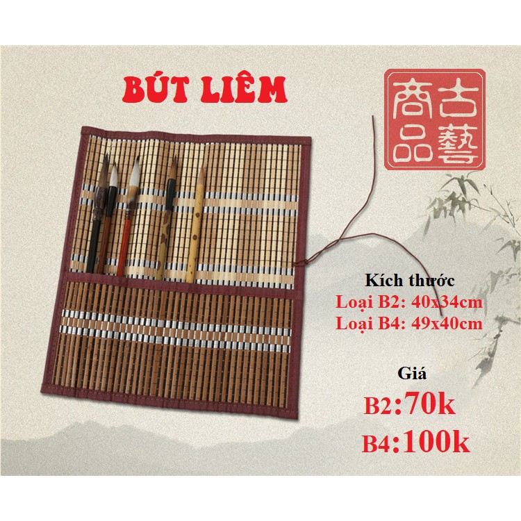 Mành trúc đựng bút