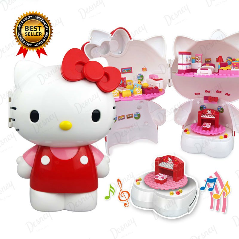 Bộ Đồ Chơi Lắp Ráp Mô Hình Nhà Hello Kitty Cho Bé