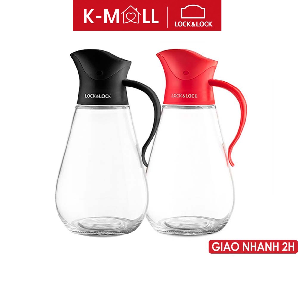Bình đựng dầu ăn thủy tinh Lock&Lock 550ML có van tự động mở nắp CKO101 - K-MALL