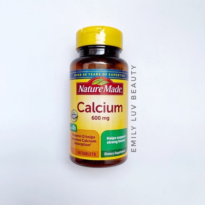 Canxi + D3 Nature made Mỹ 600mg 60v