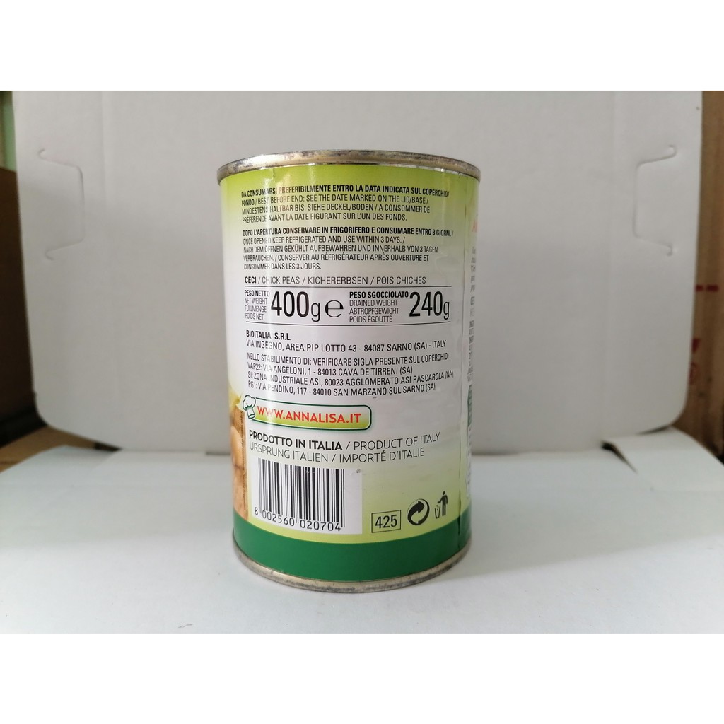 [400g - CECI] ĐẬU GÀ [Italia] ANNALISA Chick peas (Garbanzo) (tgc-hk)