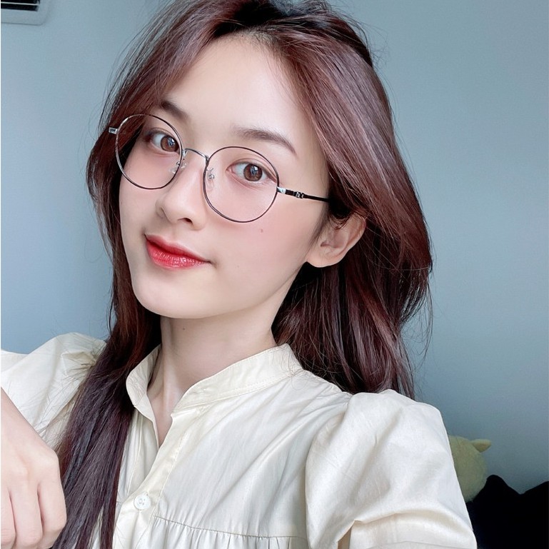 Gọng kính giả cận nữ Lilyeyewear mắt tròn TITANIUM dẻo thanh mảnh nhẹ nhàng 2840 | BigBuy360 - bigbuy360.vn