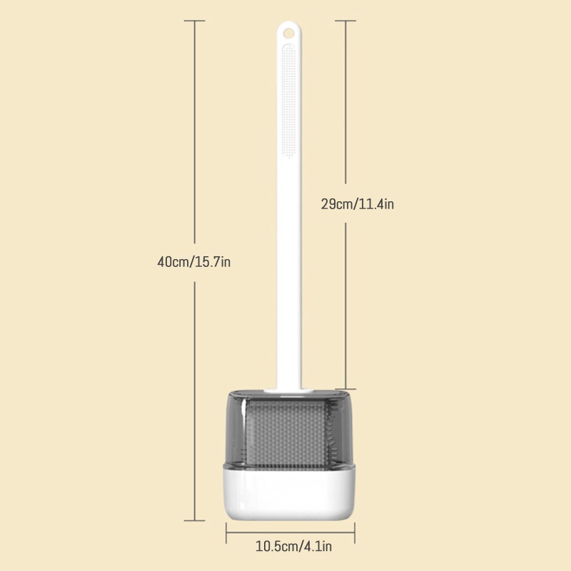 Bàn Chải Vệ Sinh Toilet Bằng Silicone Với Tay Cầm Dài Và Giá Đỡ Tiện Dụng
