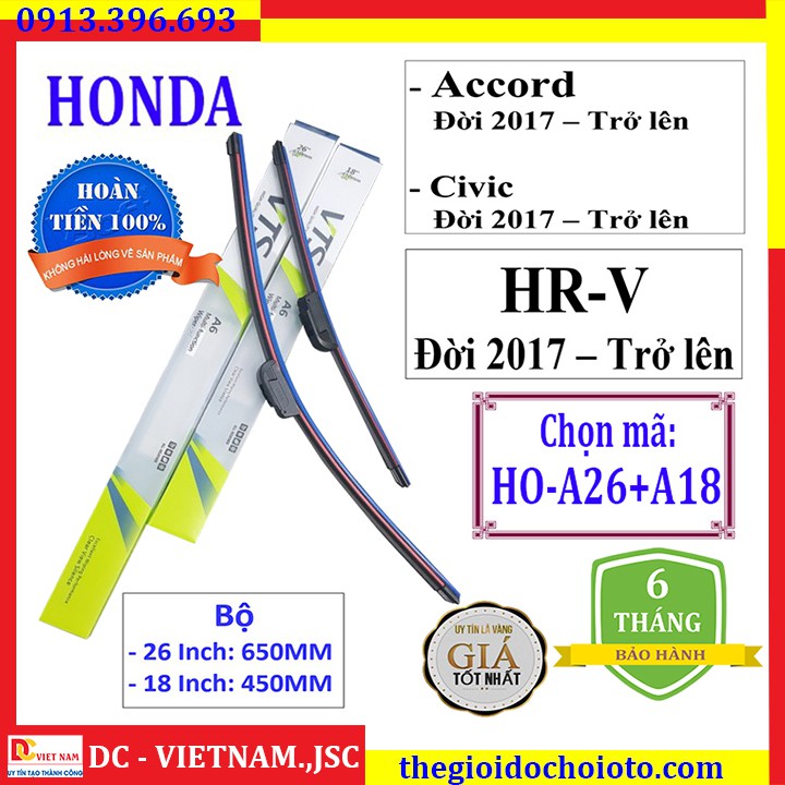 Bộ 2 thanh gạt nước mưa ô tô Honda Accord/ Civic/ HR-V - Và các dòng xe khác của HONDA