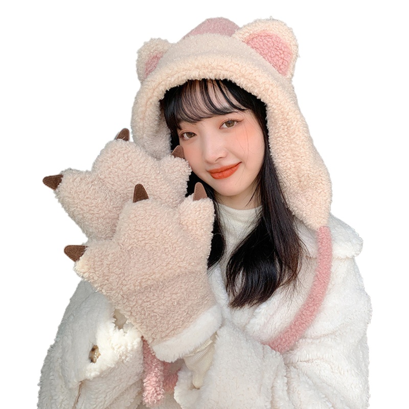 Mũ Len Cừu Dày Dặn Giữ Ấm Mùa Đông In Hình One Piece