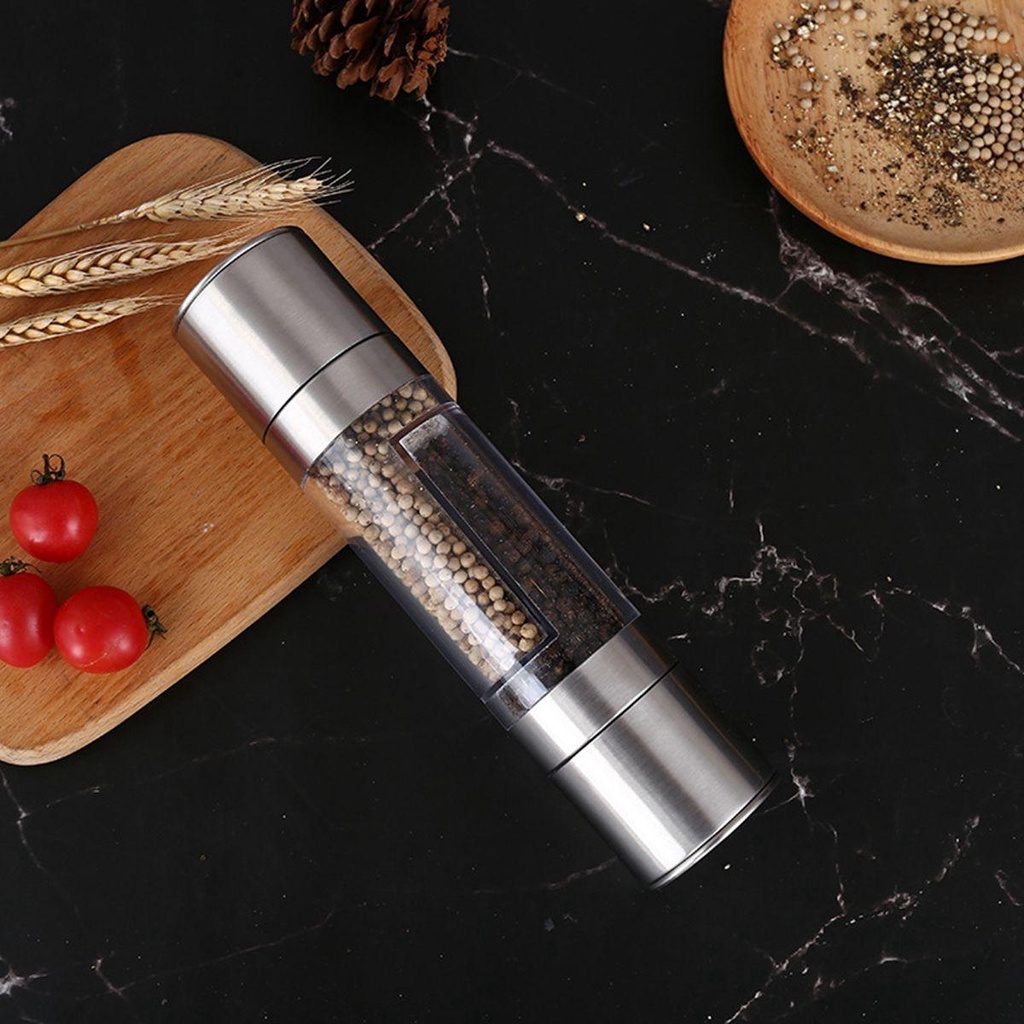 Lọ Đựng Và Xay Tiêu 2 Trong 1 Bằng Thép Không Gỉ