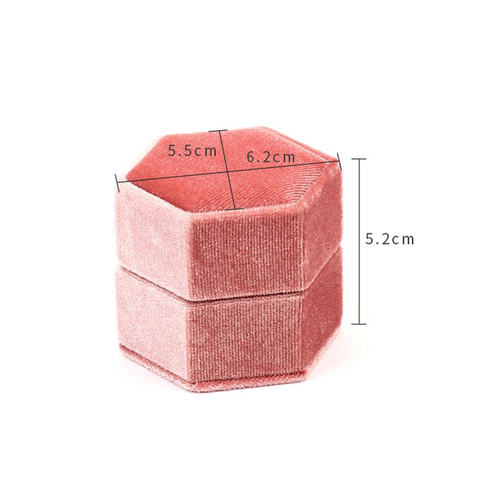 Hộp đựng trang sức bằng nhung hình lục giác thời trang chất lượng cao