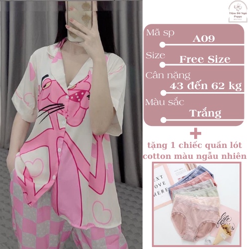 Bộ mặc nhà nữ cao cấp,Đồ bộ nữ quần dài lụa LATIN đẹp Đồ ngủ pijama nữ hàn quốc POPPY-A13