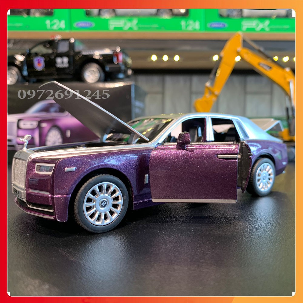 Xe mô hình Rolls Royce Phantom tỉ lệ 1:30 màu tím