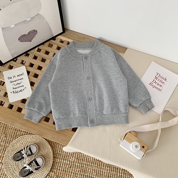 Áo Khoác Cardigan Kiểu Hàn Quốc Thời Trang Xuân Thu 2021 Cho Bé Gái