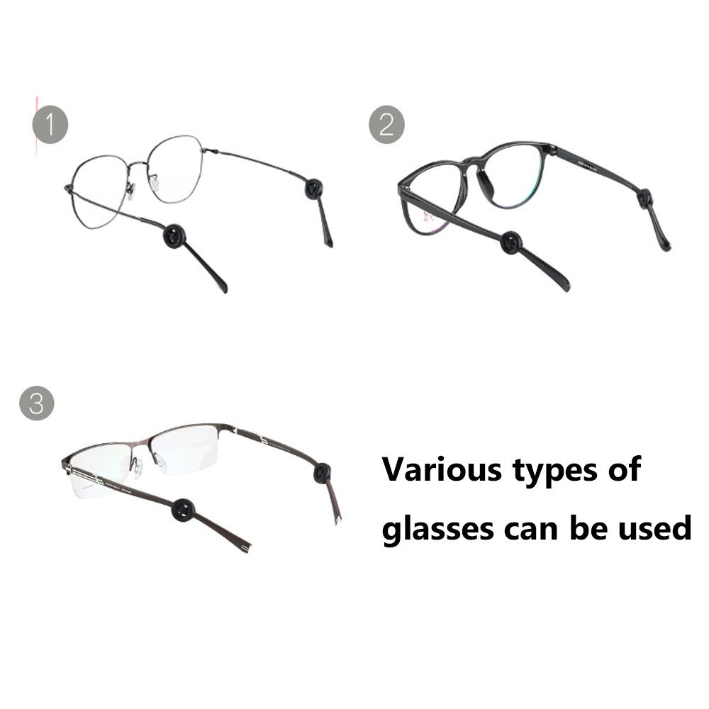 Cặp phụ kiện đeo mắt kính chống trượt bằng silicon thời trang