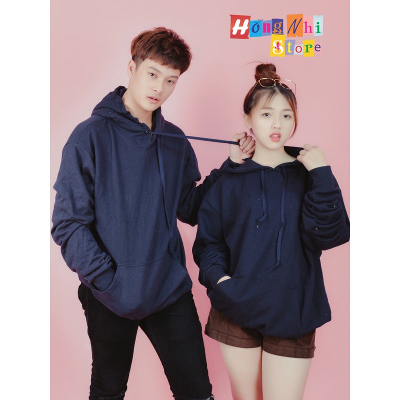 Áo Hoodie Trơn Cao Cấp Màu Xanh Đen Đậm - Hoodie Basic Unisex Form Rộng Nam Nữ - MM | BigBuy360 - bigbuy360.vn