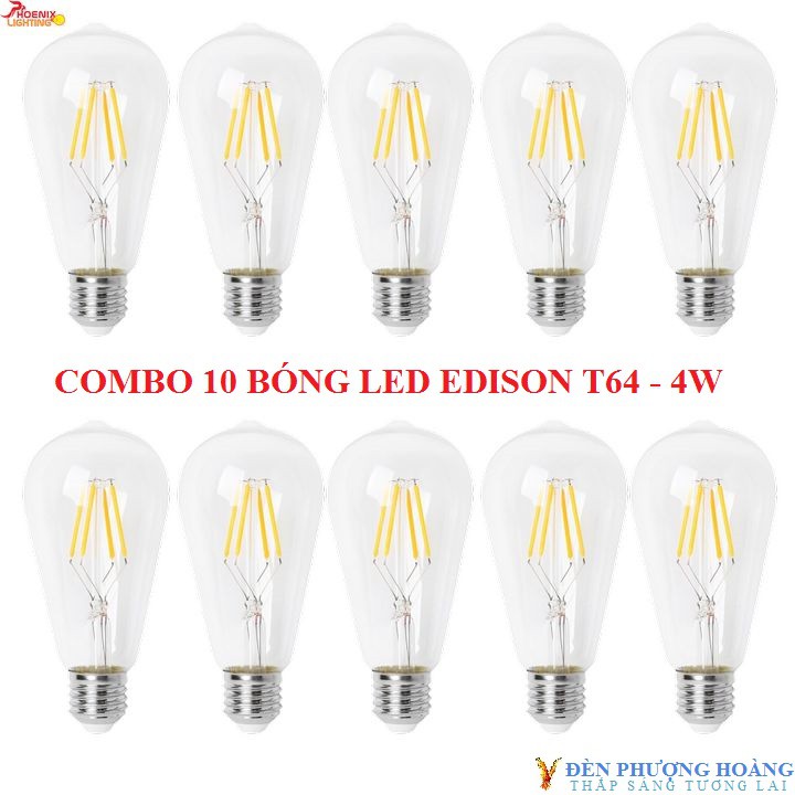 Combo 10 bóng led edison ST64
