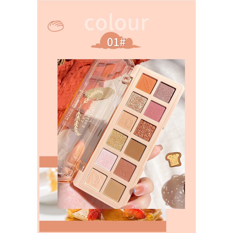 [Hàng mới về] Bảng phấn mắt Kiss Beauty chất lì lấp lánh tông đất chuyên dụng cho trang điểm