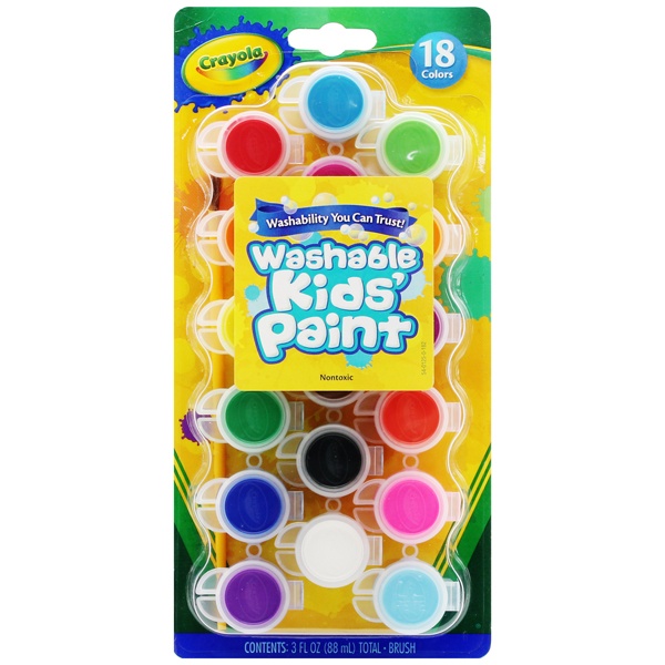 Vỉ 18 Màu Nước Washable Kids' Paint - Crayola 540125