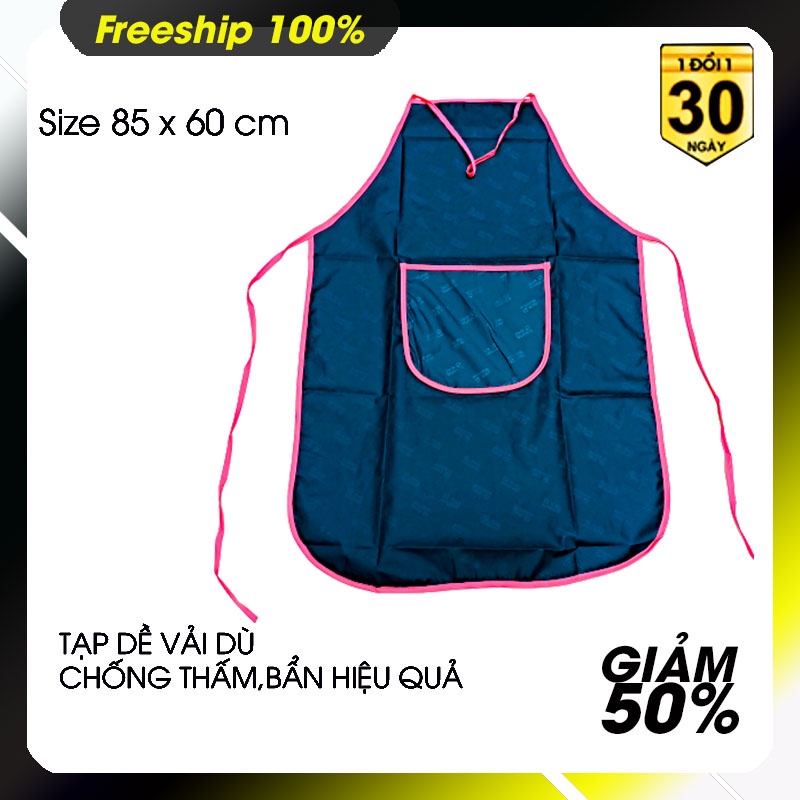 Tạp dề nấu ăn chất liệu vải dù chống thấm nước - Size 85 x 60 - Phù hợp nam-nữ phong cách thời trang đẹp bền mfs