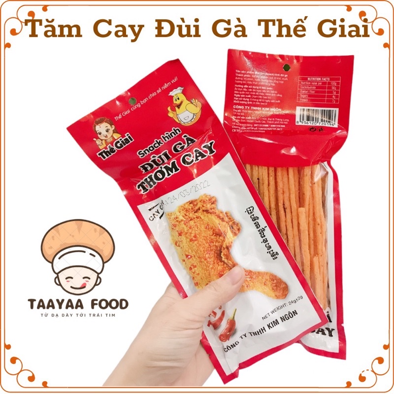 Snack Tăm Cay Đùi Gà Thế Giai - Đồ Ăn Vặt Tuổi Thơ TaaYaa Food