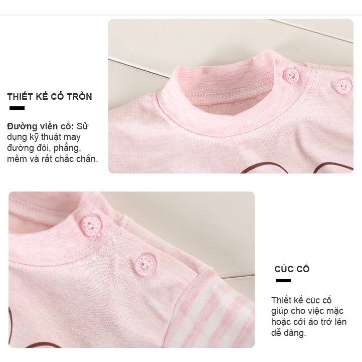 [MẪU MỚI 2022] Bộ Cotton Dài Tay Cho Bé xuất Nhật SIÊU XỊN, 100% cotton, mềm mịn thoải mái cho bé trai &amp; bé gái