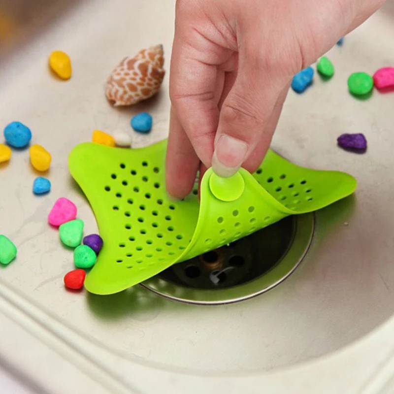 Nắp Đậy Cống Thoát Nước Bồn Rửa Chén / Nhà Tắm Bằng Silicone Hình Ngôi Sao