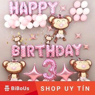 Set trang trí sinh nhật tuổi khỉ-bóng sinh nhật hình khỉ giá rẻ-sinh nhật cho bé trai, bé gái-sinh nhật 3 tuổi, giá sỉ