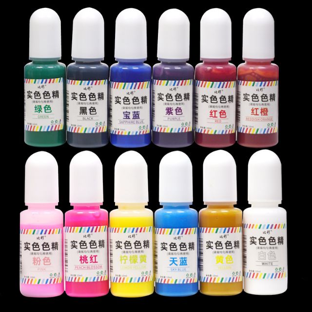 Bộ 12 màu đục pha Resin AB, Resin UV