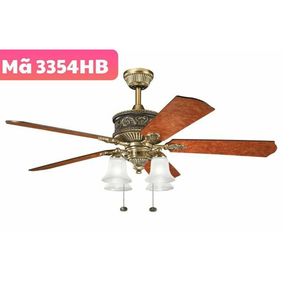 Quạt trần cánh gỗ có đèn trang trí, có điều khiển từ xa, động cơ lõi đồng 100% phù hợp cho phòng khách, phòng bếp...