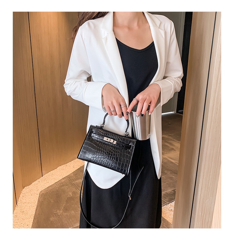 Túi xách nữ đẹp, túi đeo chéo HM da Pu vân rắn sang trọng lịch sự