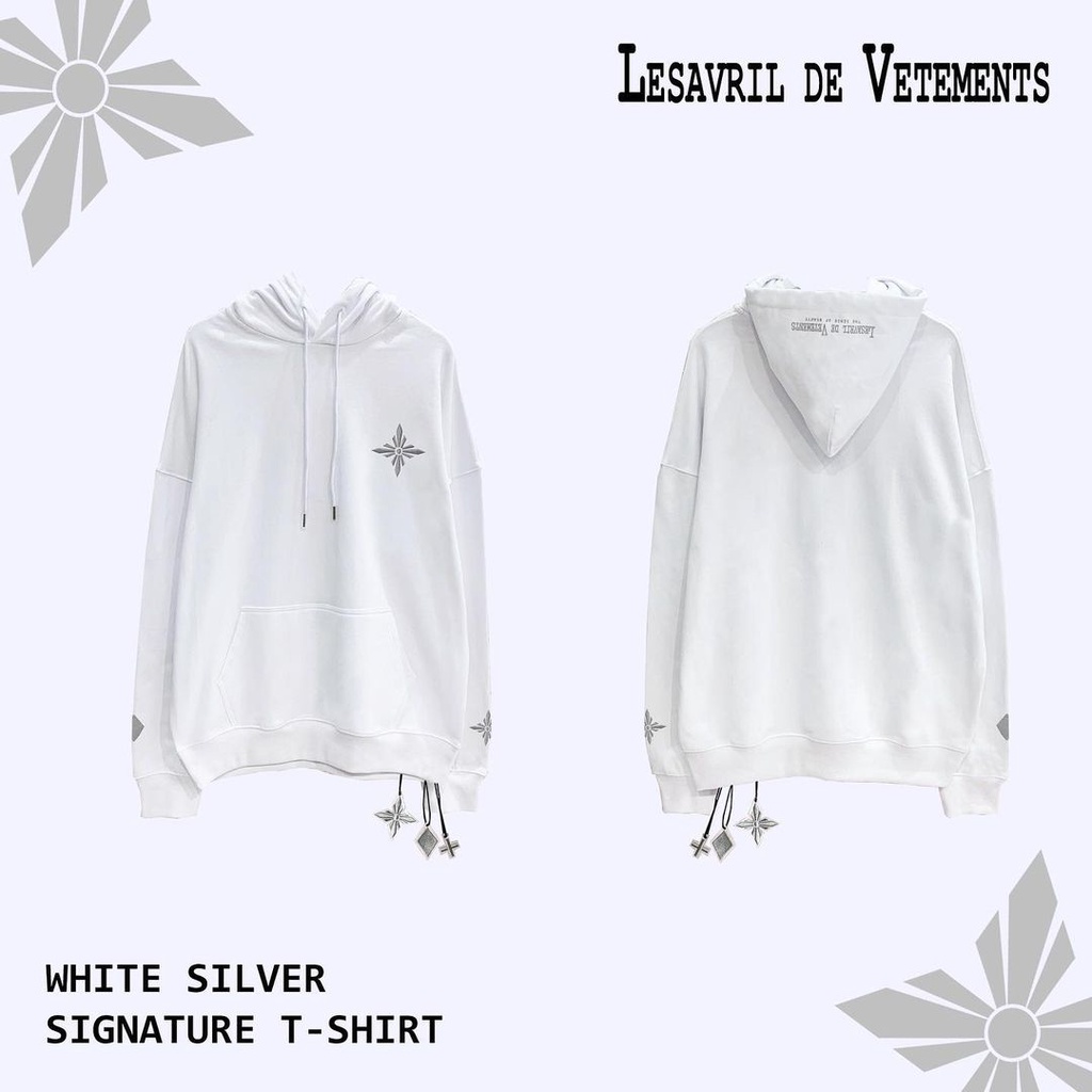 Áo Khoác White Silver Signature LDV Hoodie