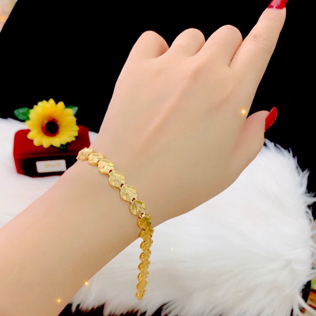 Lắc tay nữ cao cấp dát vàng 18k mẫu mới về