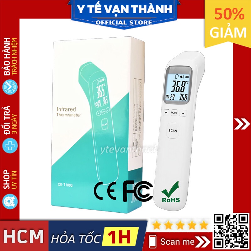 ✅ [BH 6 THÁNG] Nhiệt Kế Hồng Ngoại Đo Trán- CK-T1803, Scan, Đo cực nhanh 0.5 Giây -VT0313