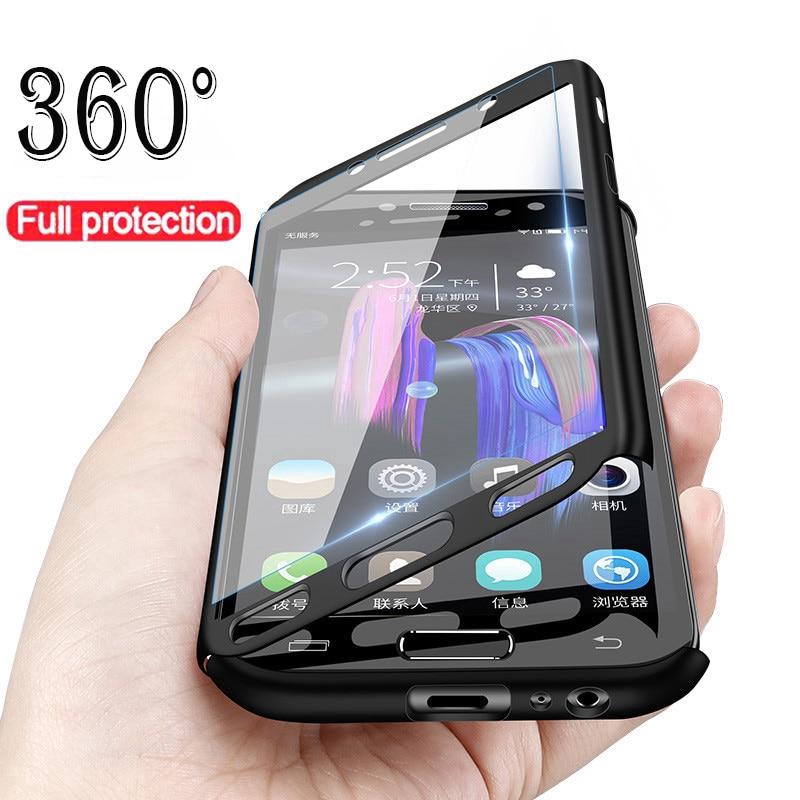 Ốp điện thoại kèm kính cường lực bảo vệ màn hình toàn diện 360º cho Samsung Galaxy Note 5 Note 8