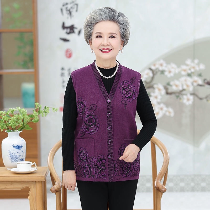 Áo khoác len gile trung niên lót nhung cực ấm | BigBuy360 - bigbuy360.vn