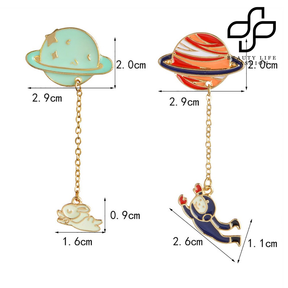 Ghim cài áo hình hành tinh phi hành gia unisex thời trang