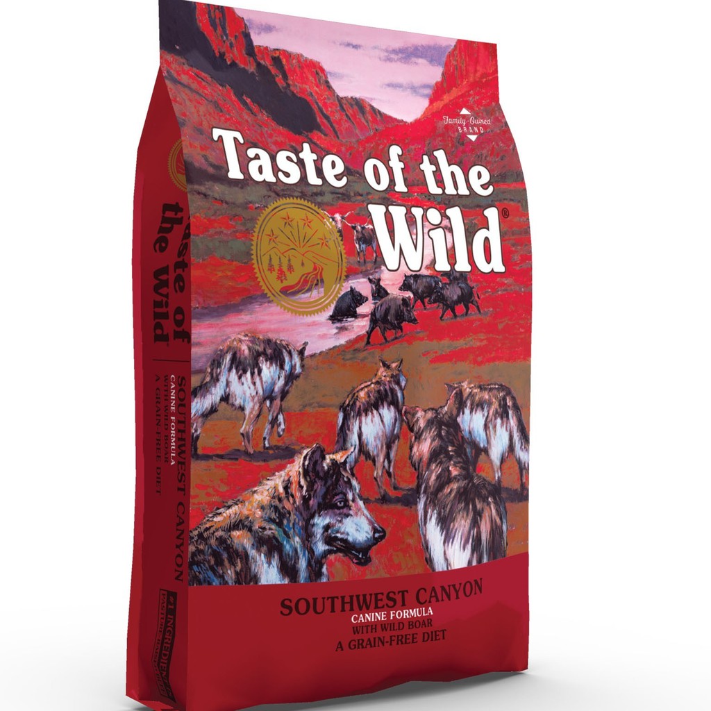 [DINH DƯỠNG CAO] 12KG THỨC ĂN HẠT CHO TẤT CẢ GIỐNG CHÓ TASTE OF THE WILD SOUTHWEST CANYON vị Heo Rừng Nướng