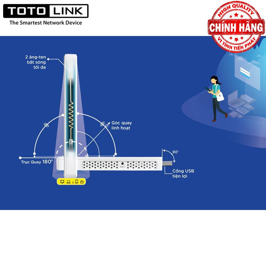 Thiết bị tăng cường sóng wifi Totolink EX200 | Kích sóng totolink ex200 | BigBuy360 - bigbuy360.vn