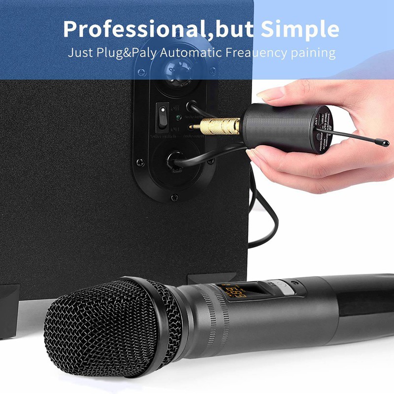 1Pcs/Set Ux2 Uhf Auto Dynamic Microphone System With Receiver qeufjhpoo