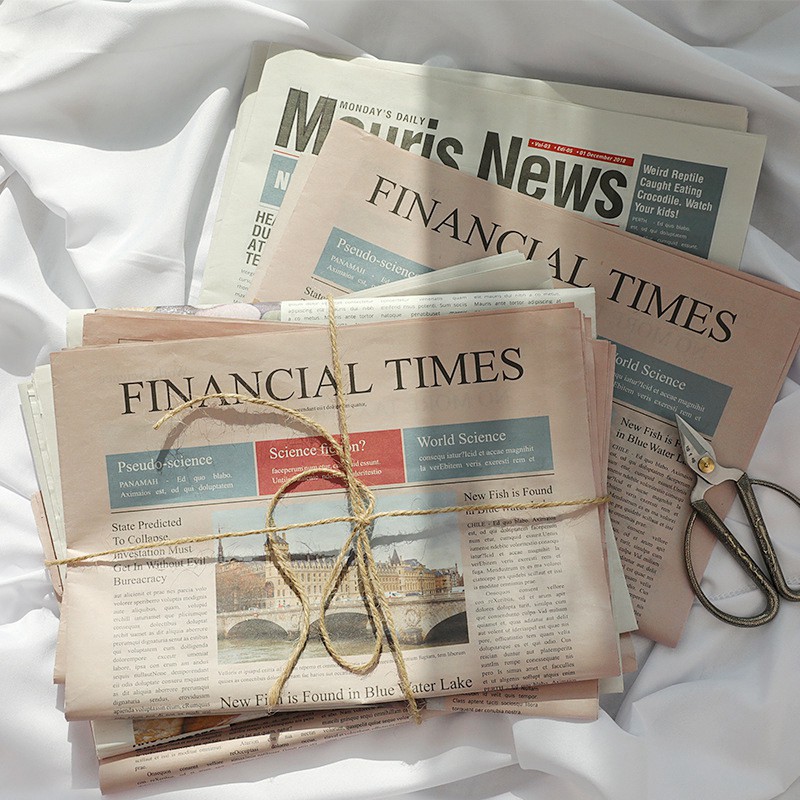 Set 2 Giấy Gói Quà Họa Tiết Tờ Báo Cổ Điển | BigBuy360 - bigbuy360.vn