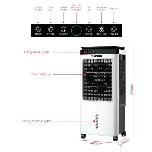 Quạt điều hòa không khí Rapido FRESH/ Everest 6000D_BH chính hãng tới 5 năm